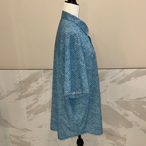 Tommy Bahama Teal Patterned Casual Shirt - Picture 6 of 8